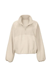 Sherpa Mixed Media Half Zip Jacket