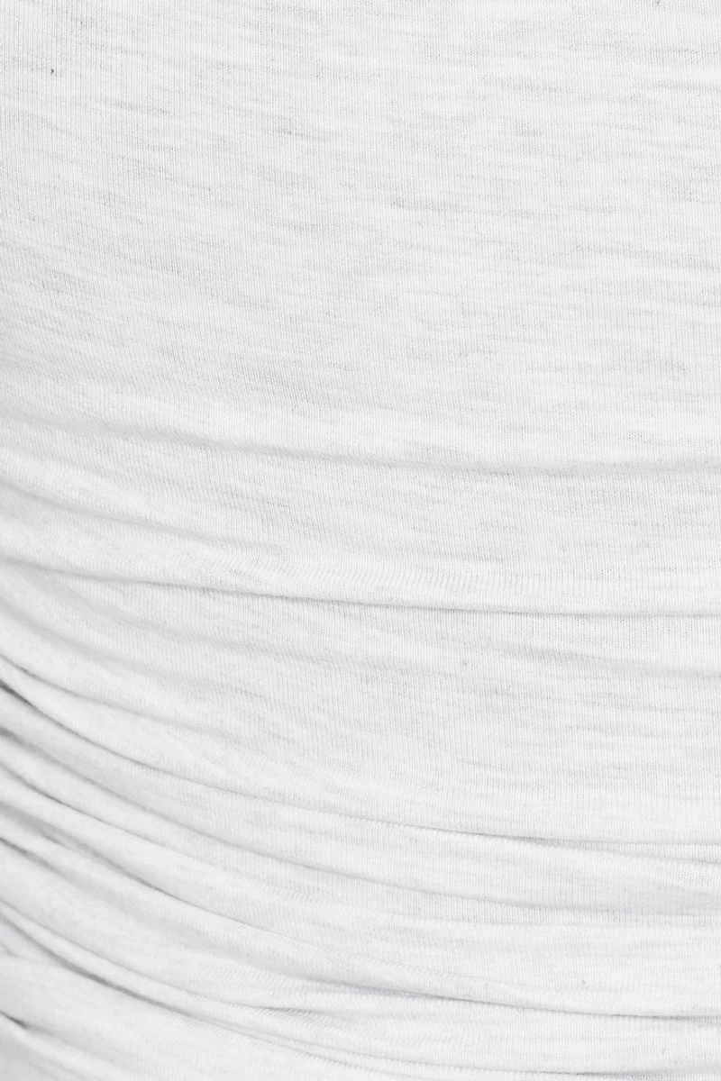 Smooth Off Shoulder Side Tie T-Shirt