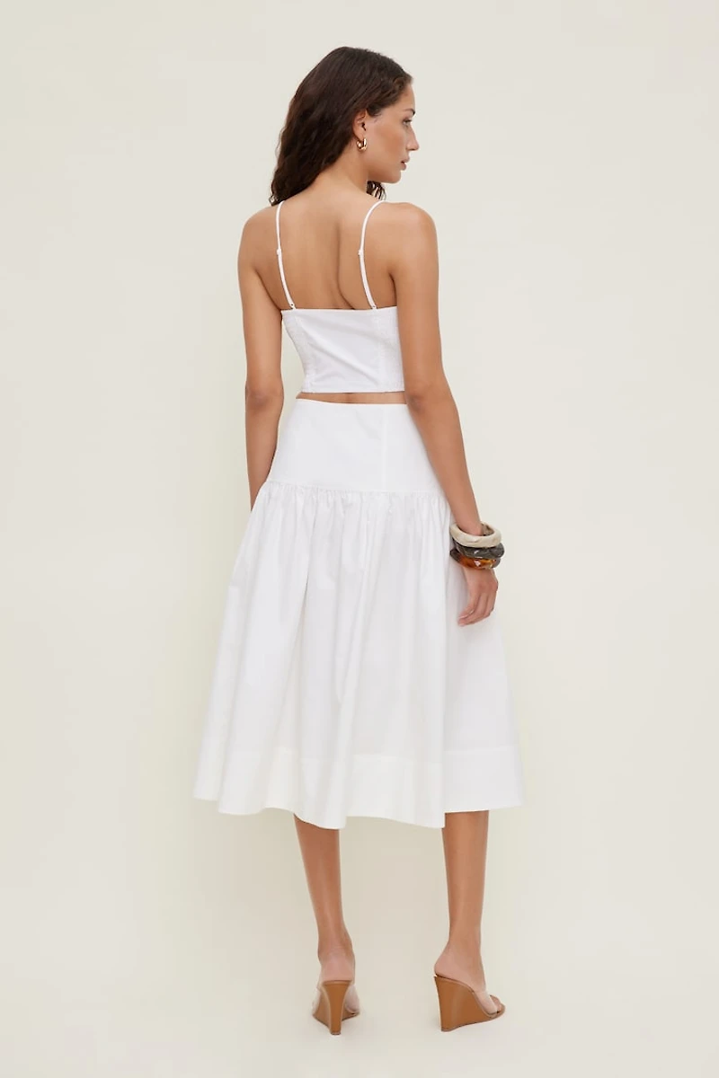 Cropped Poplin Tank Top