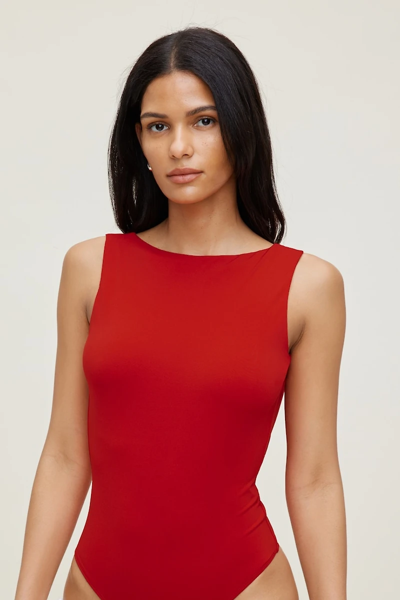 Justaucorps sculptant à dos châle