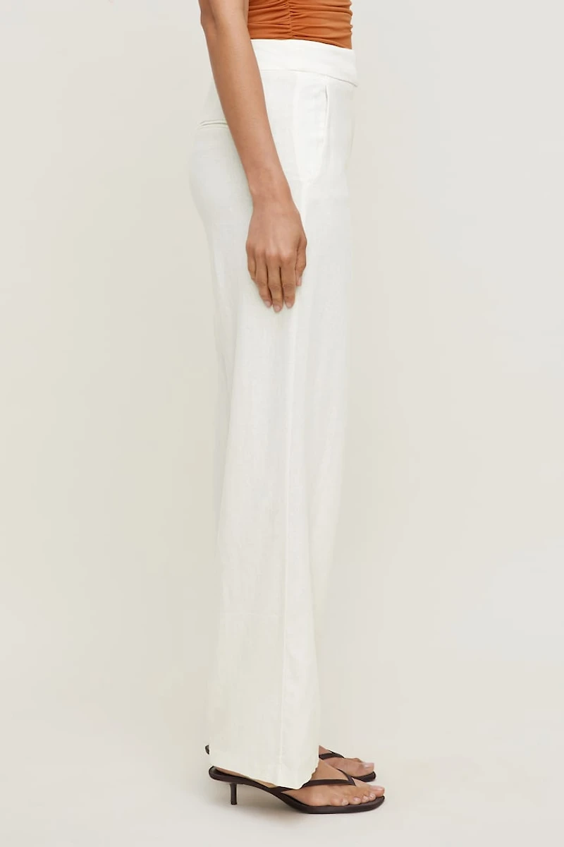 Pantalon à jambe droite Yasmin en lin