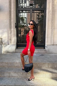 Sculpt Open Back Mini Dress