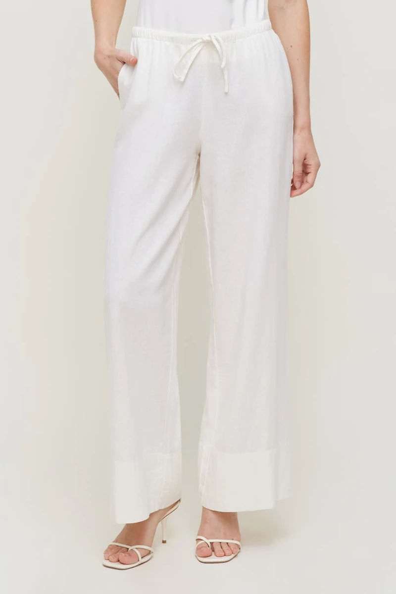 Leo Linen Wide Leg Pants