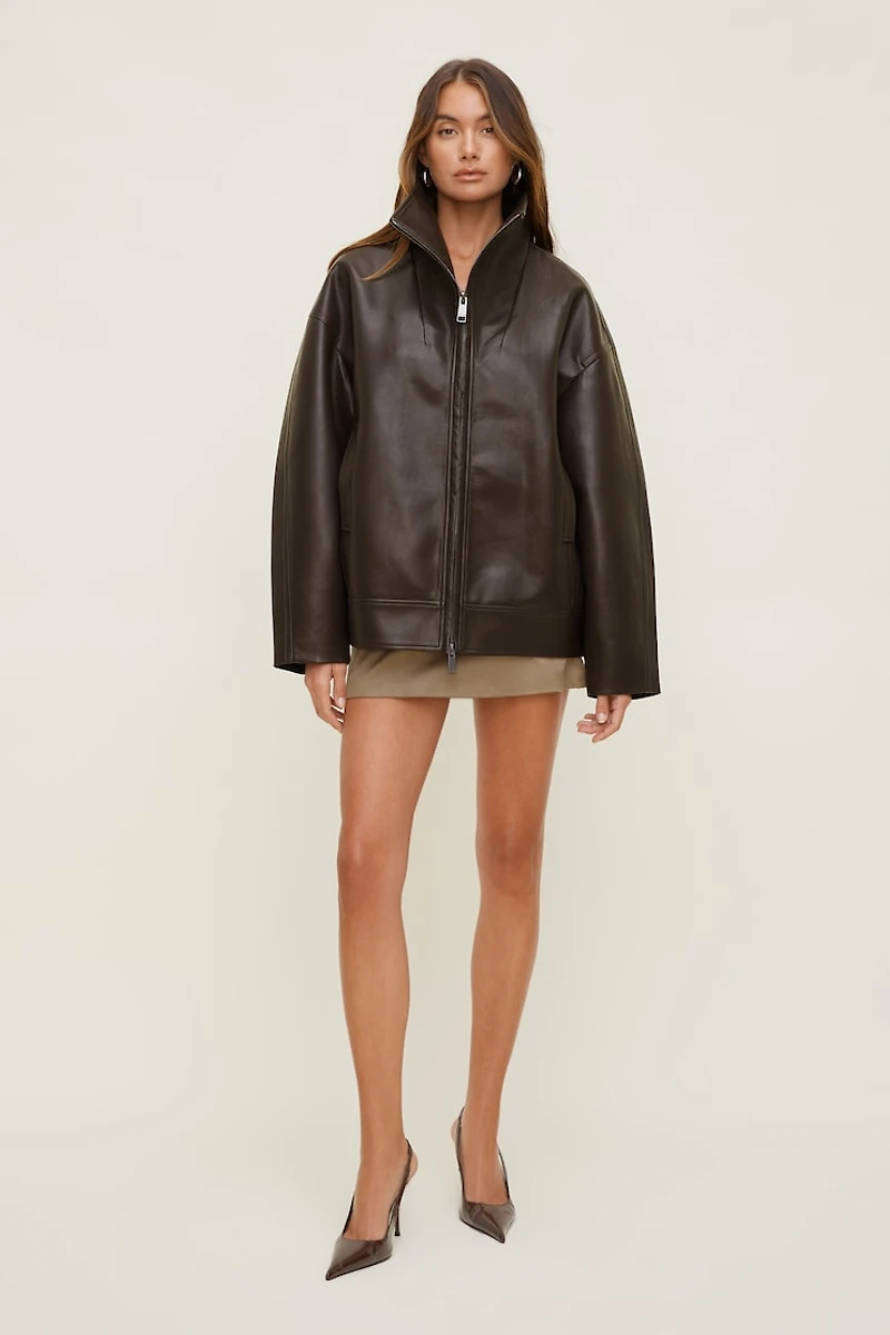 Cocoon Faux Leather Jacket