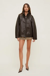 Cocoon Faux Leather Jacket
