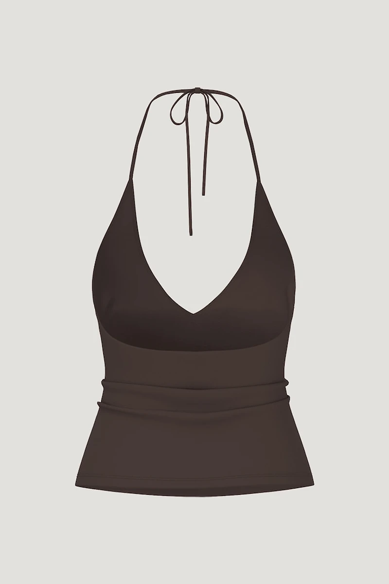Sculpt Plunge Halter Top