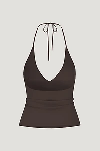Sculpt Plunge Halter Top