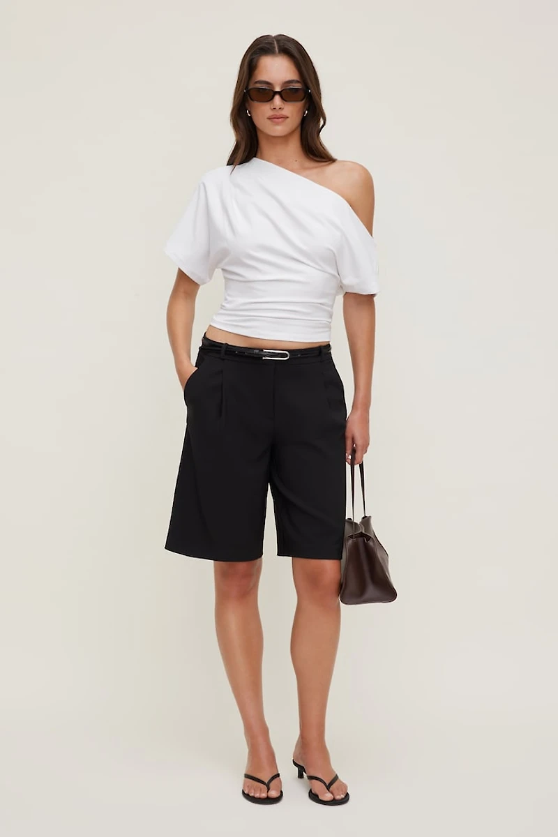 Mid Rise Bermuda Shorts