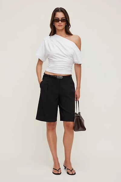 Mid Rise Bermuda Shorts