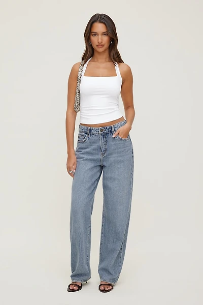 Mika Mid Rise Relaxed Straight Leg Jeans