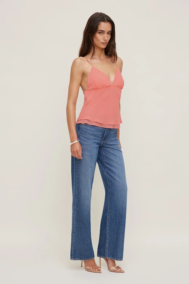 Plunge Babydoll Tank Top