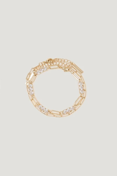 2-Pack Paperclip Chain Bracelets