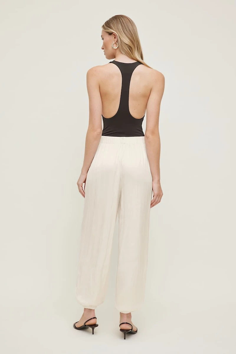 Pantalon bouffant en satin