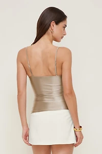 Monet Stretch Satin Top