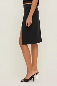 Crepe Midi Skirt