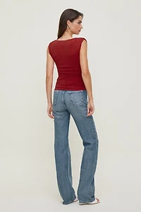 Camisole sculptante à col plongeant