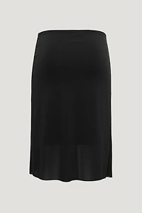 Asymmetric Draped Midi Skirt