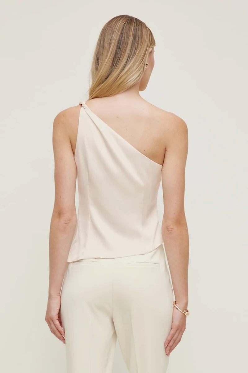 Single Shoulder Satin Top