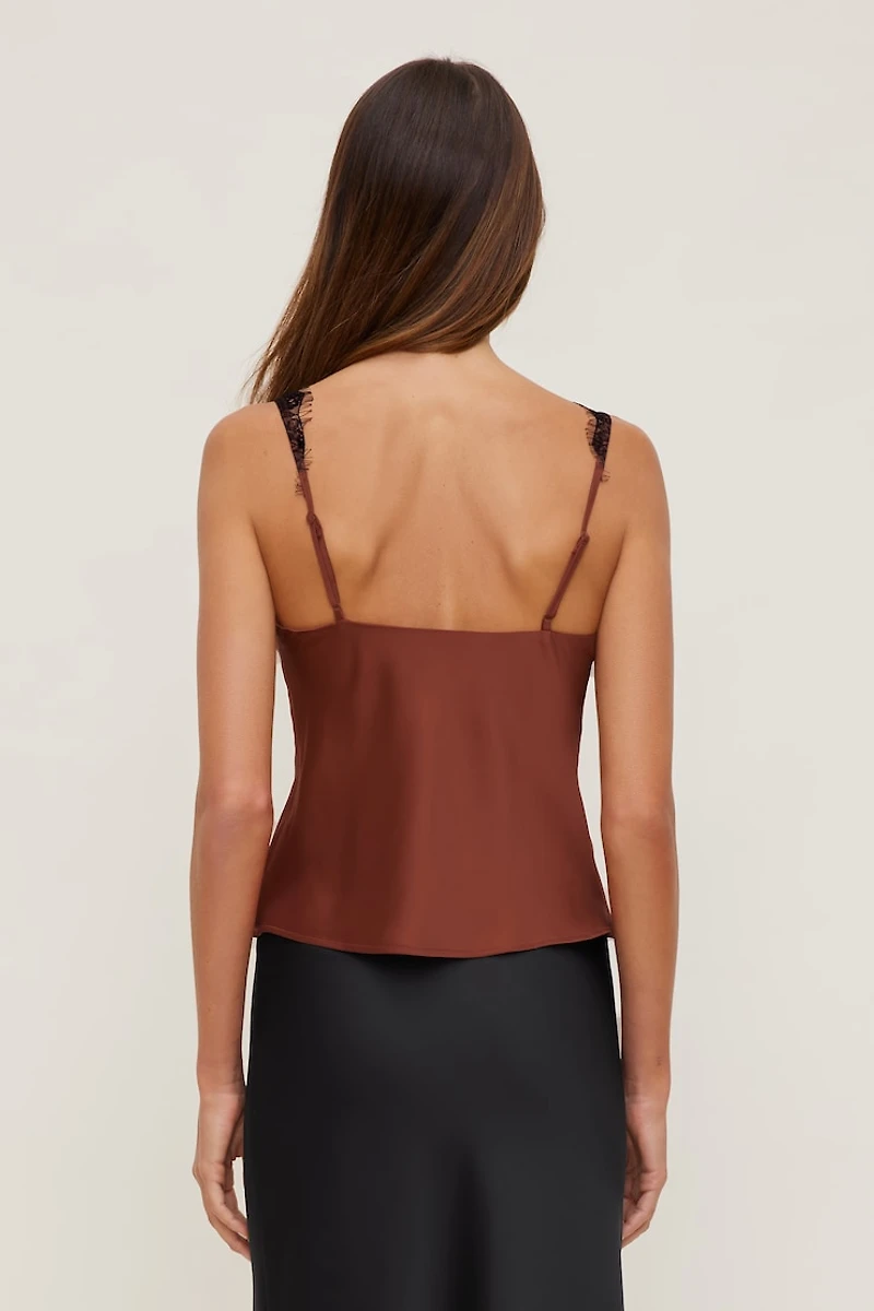 Satin Lace Cami Top