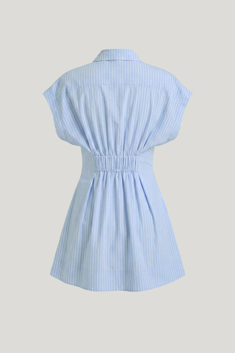 Minirobe chemise en popeline