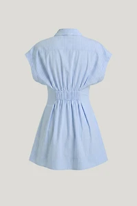Minirobe chemise en popeline