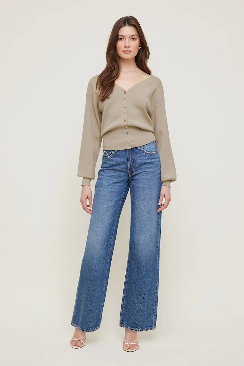 Cardigan à col en V