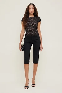 Lace Crewneck Top