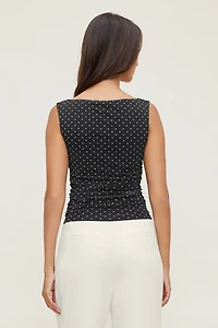 Nola Printed Mesh Tank Top