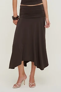 Sculpt Asymmetric Midi Skirt