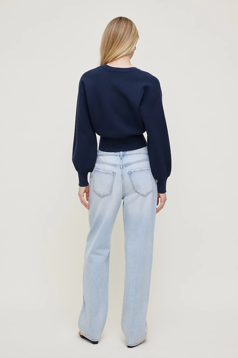 Cardigan à manches bouffantes