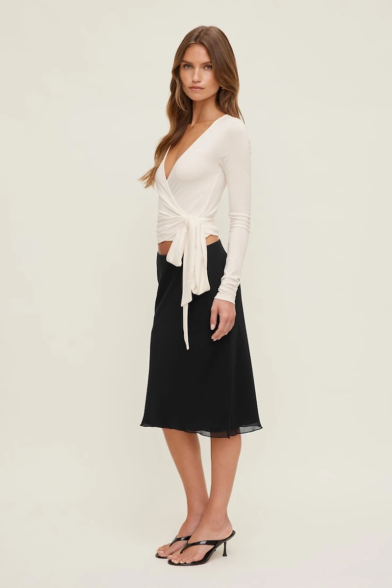 Wrap Long Sleeve Top