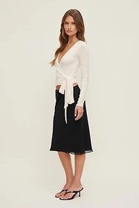 Wrap Long Sleeve Top