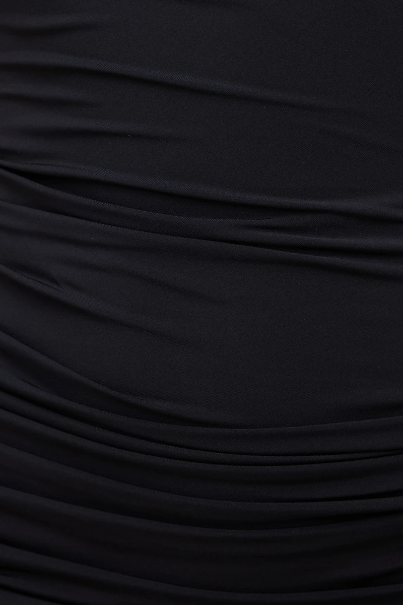 Robe maxi sculptante à fente