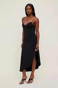Sculpt Slit Midi Skirt