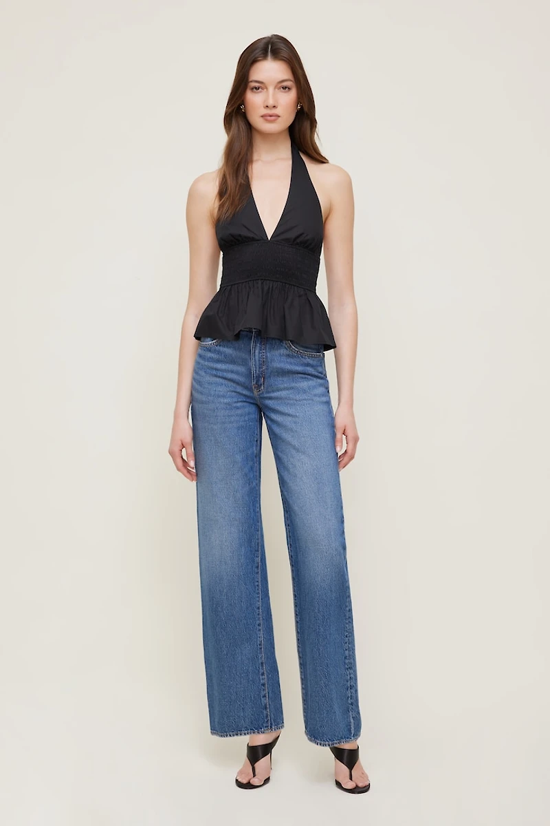 Gemma Poplin Halter Top