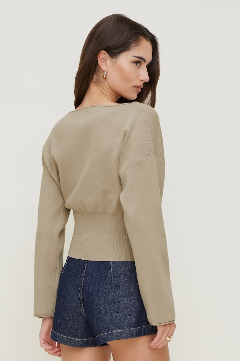 Chandail cintré à col bateau