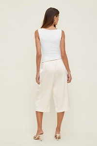 Leo Satin Capri Pants