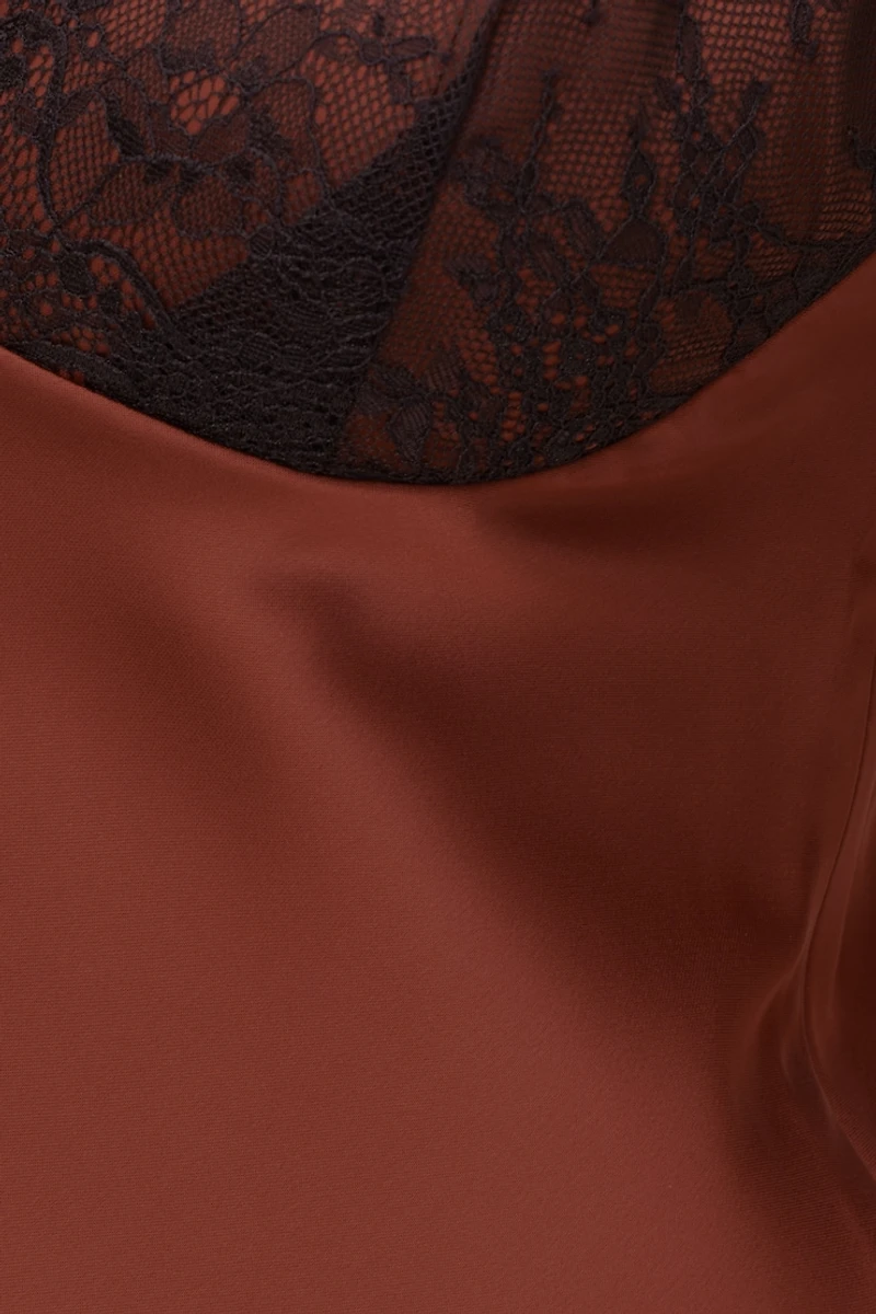 Satin Lace Cami Top