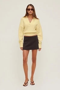 Audrey Cinched Polo Sweater