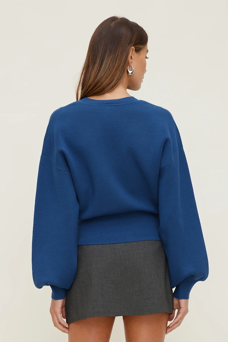 Cinched V Neck Sweater