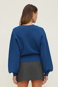 Cinched V Neck Sweater