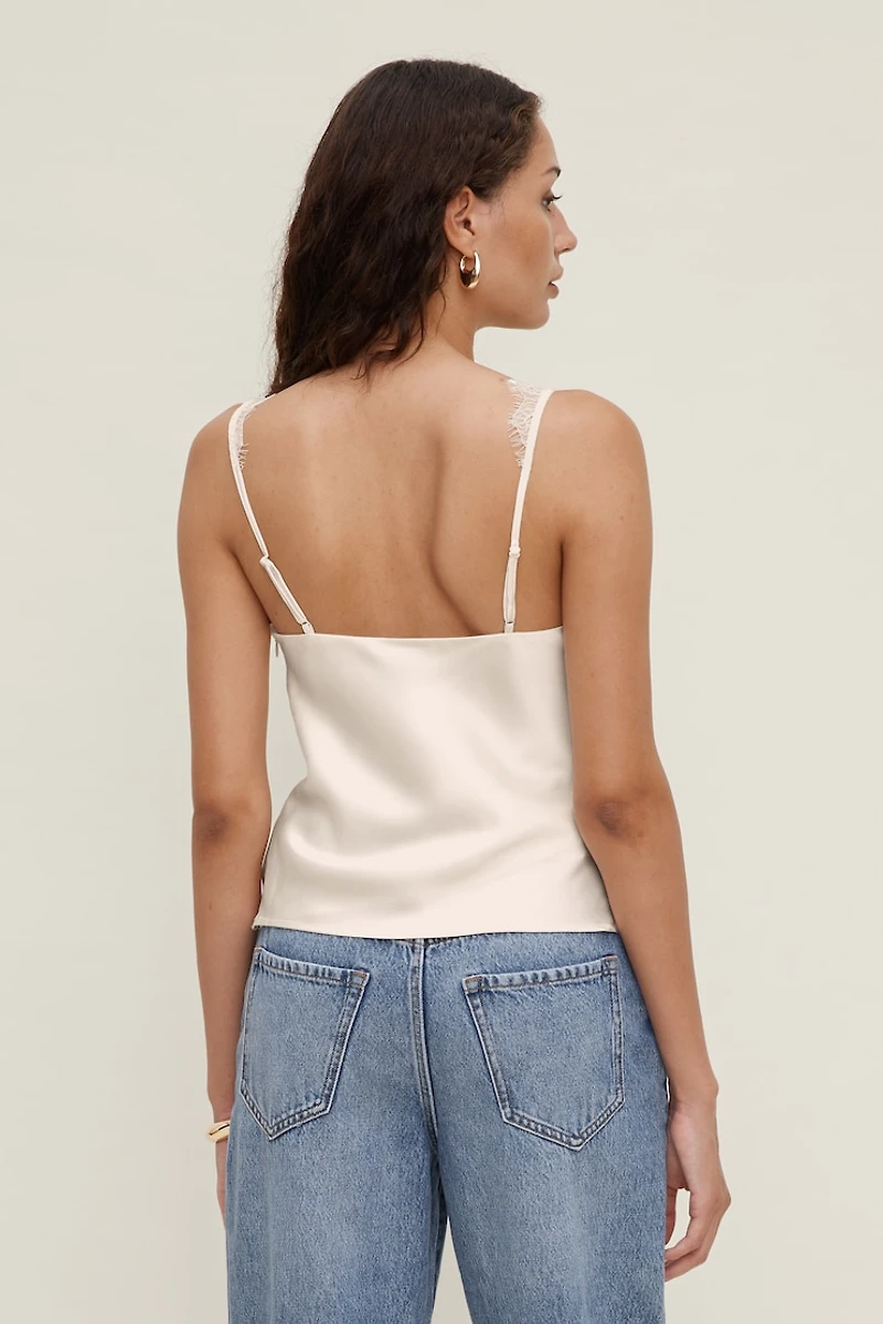 Satin Lace Cami Top