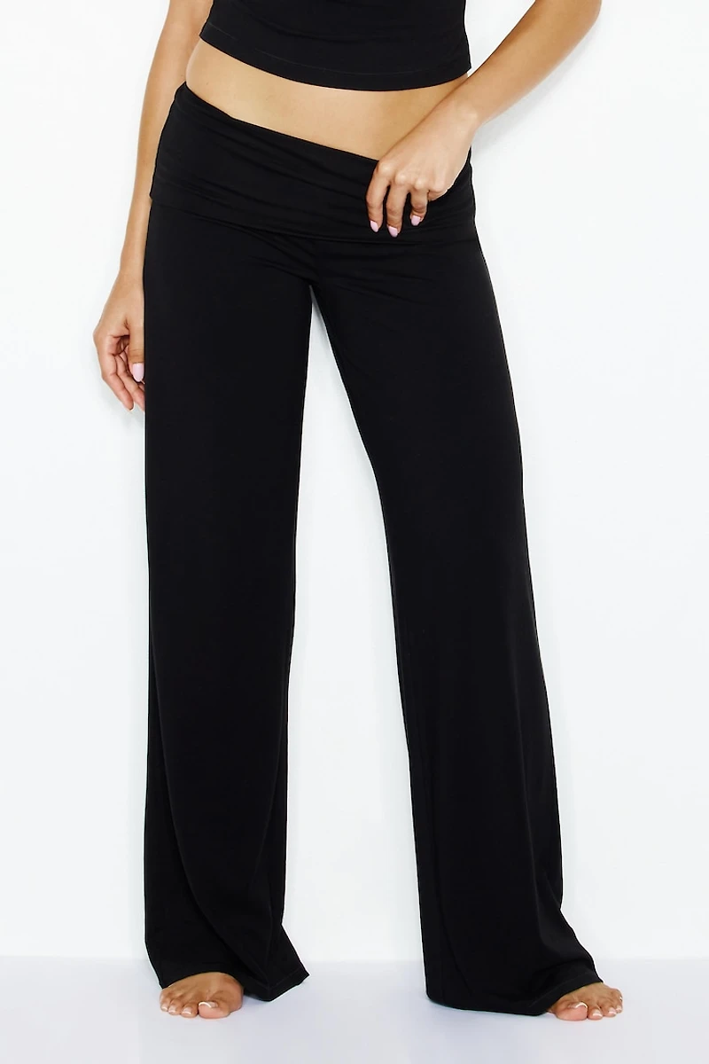 Modal Foldover Pants