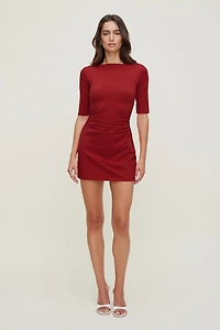 Maude 3/4 Sleeve Cotton Mini Dress