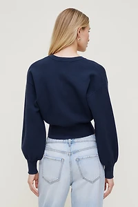 Cardigan à manches bouffantes