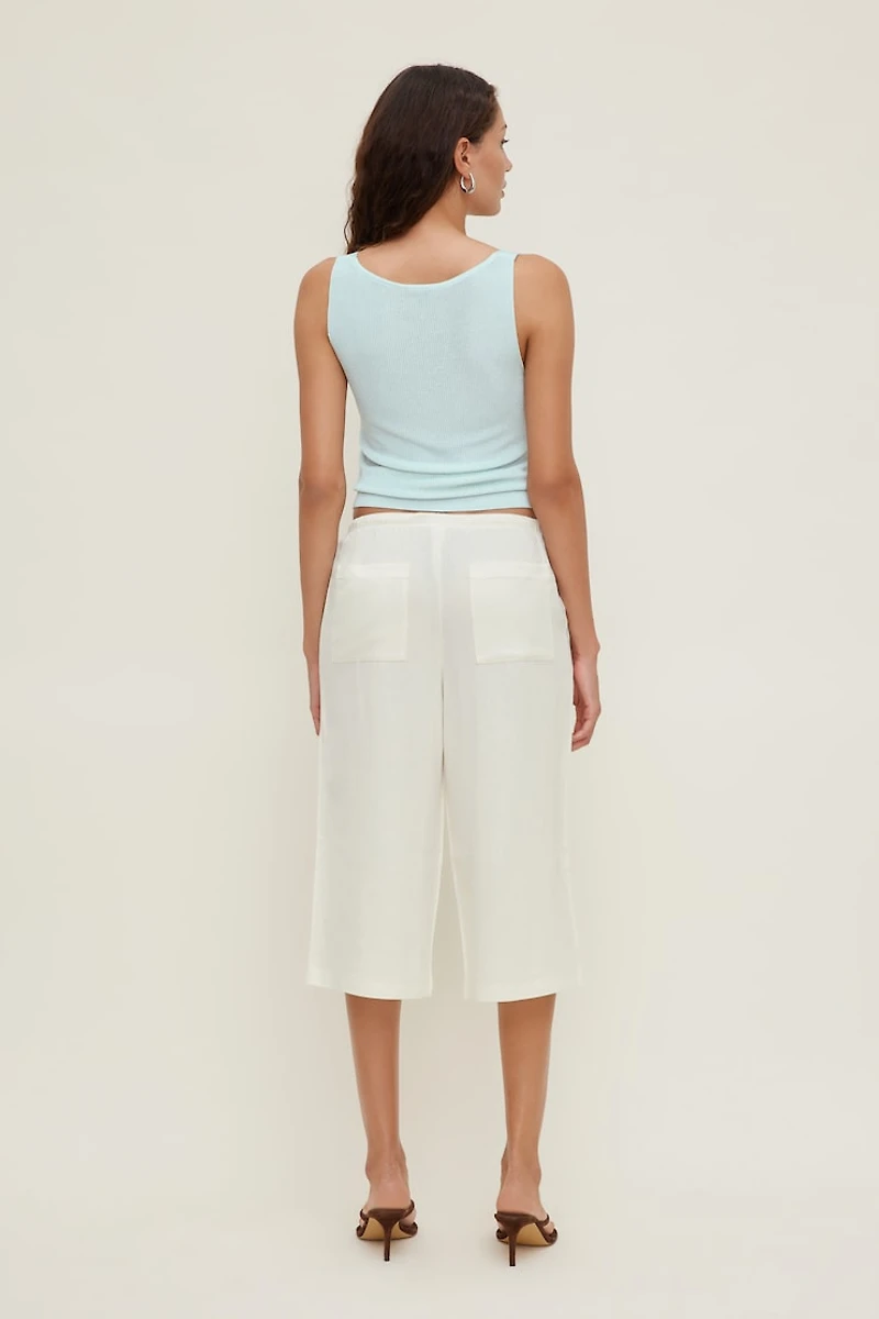 Leo Linen Capri Pants