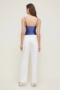 Haut en satin extensible Monet