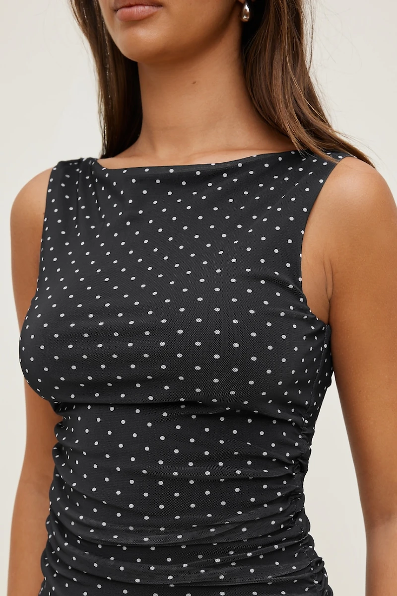 Nola Printed Mesh Tank Top