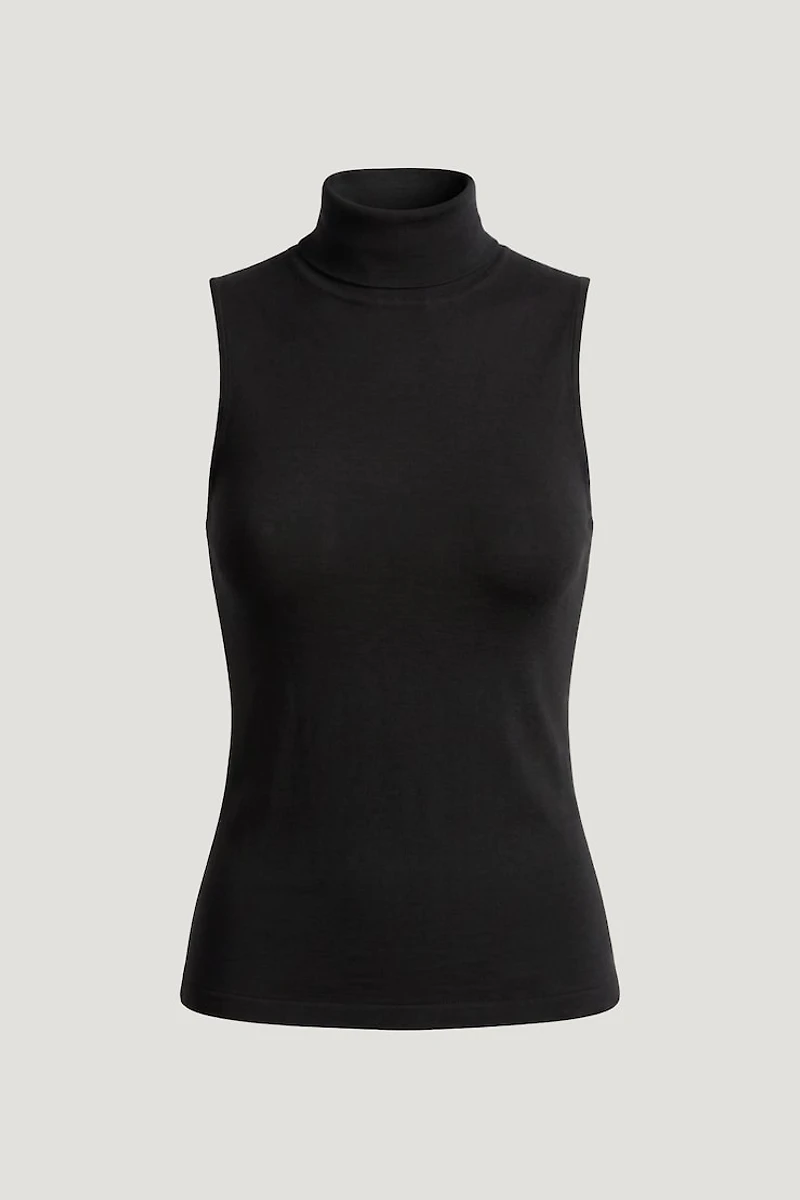 Sleeveless Turtleneck Top