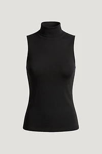Sleeveless Turtleneck Top